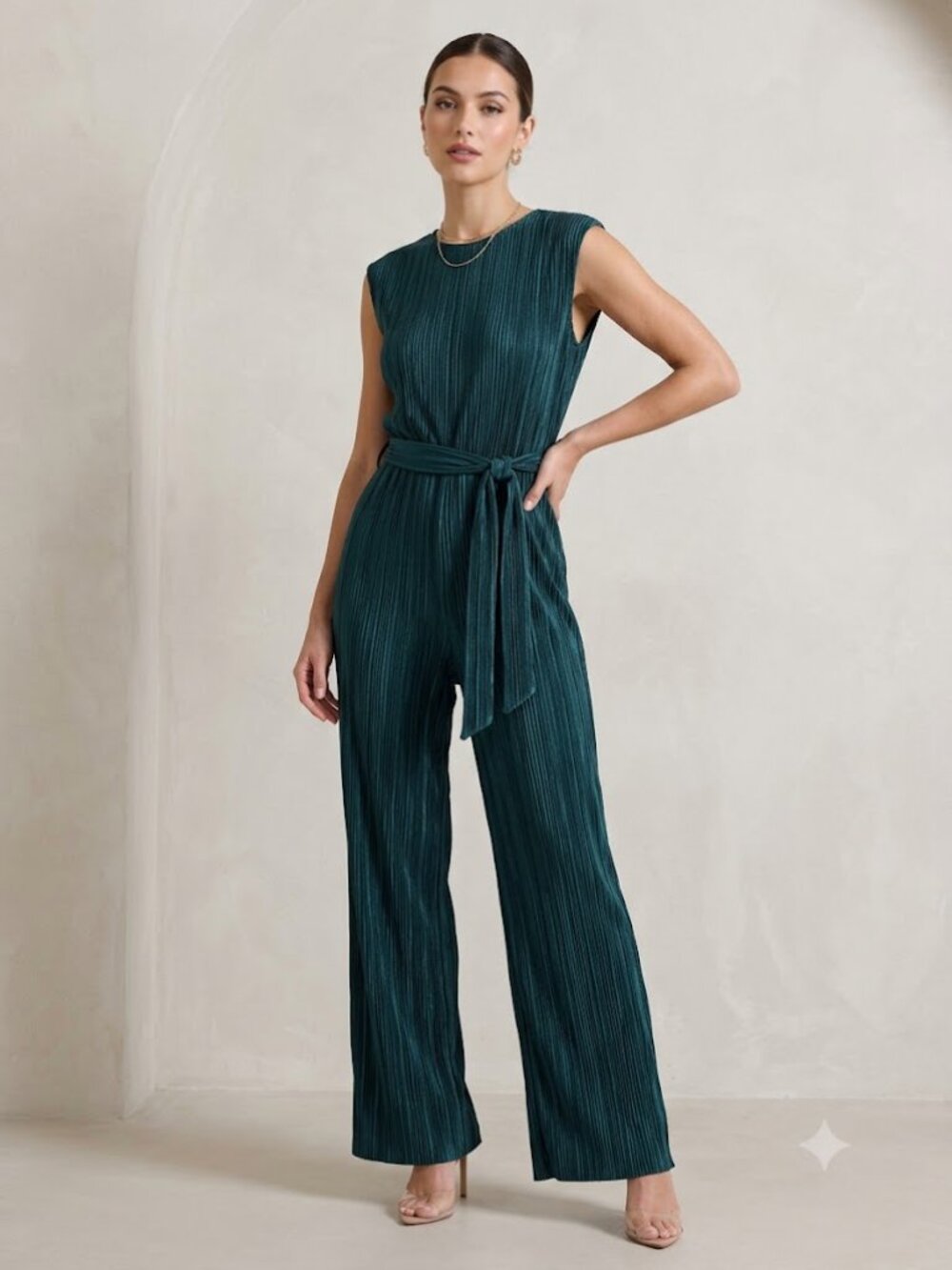 Vici Teal/emerald green Jumpsuit size large
